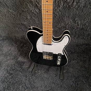 Amazon | エレキギター ソリッドボディ ブラックカラー メイプル
