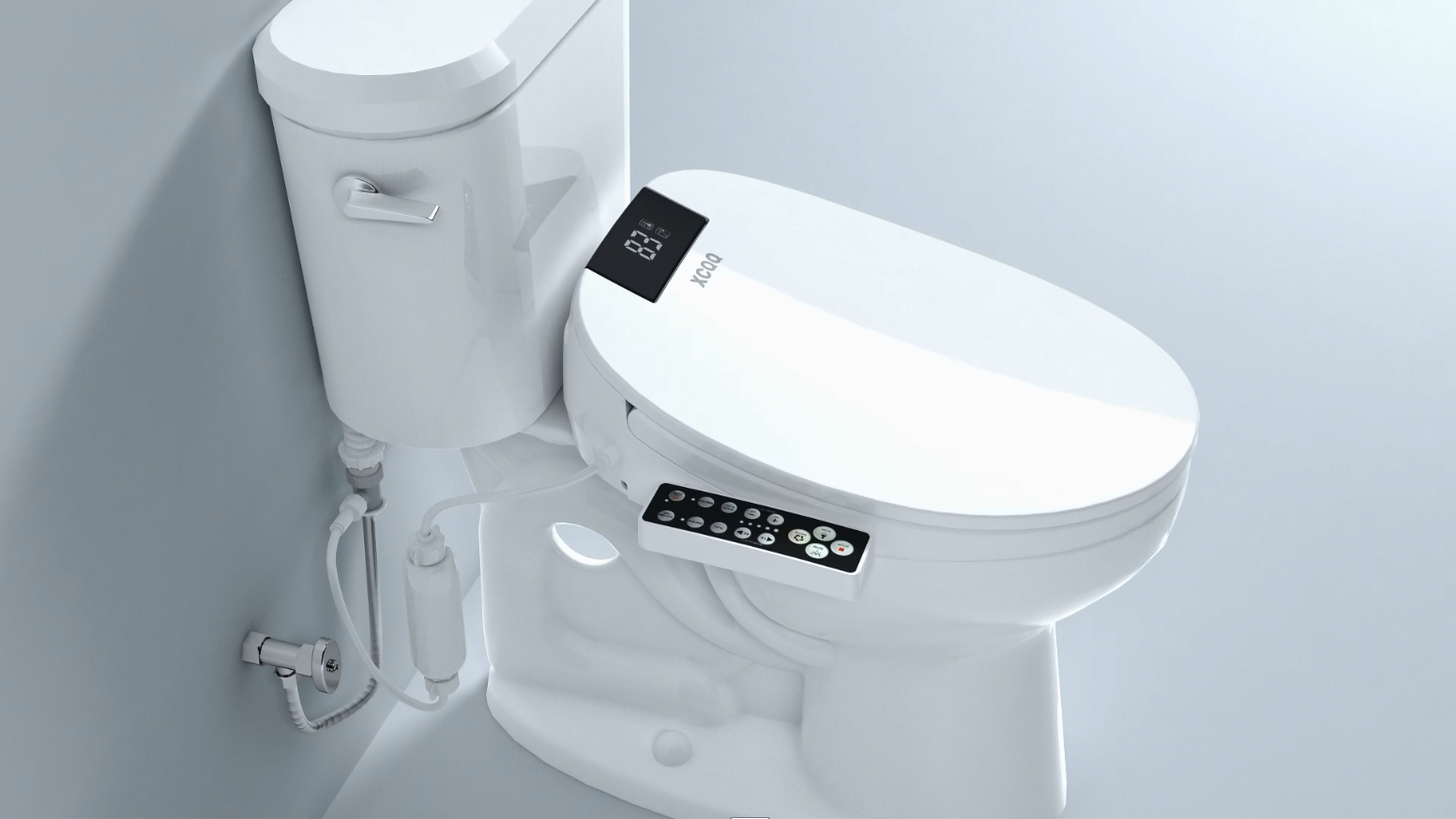 XCQQ Bidet Toilet Seat, Bidet Seat With Warm Water Wash, Heated