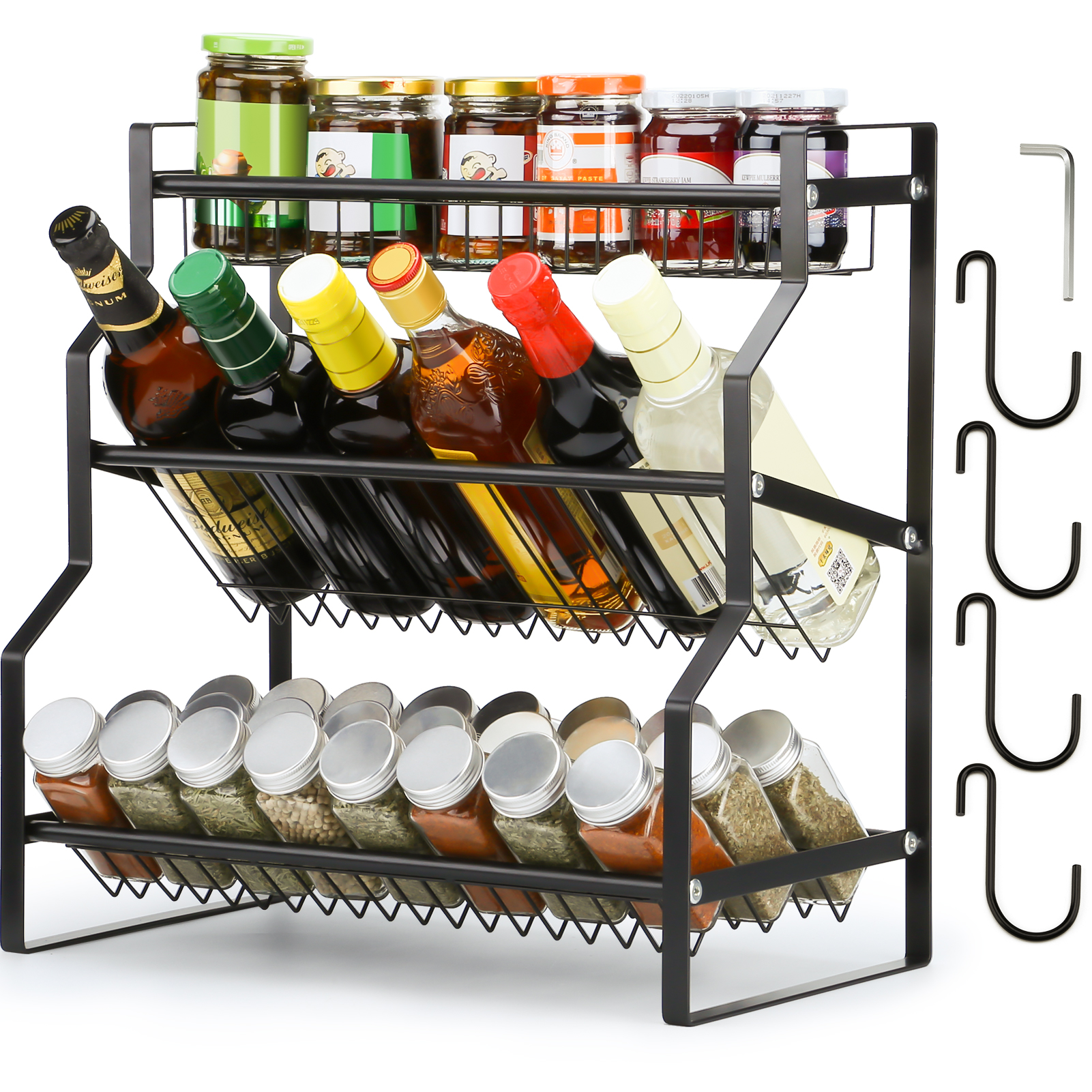 Buy Spice Rack Organizer for Countertop, 3 Tier Spice Rack without Jars