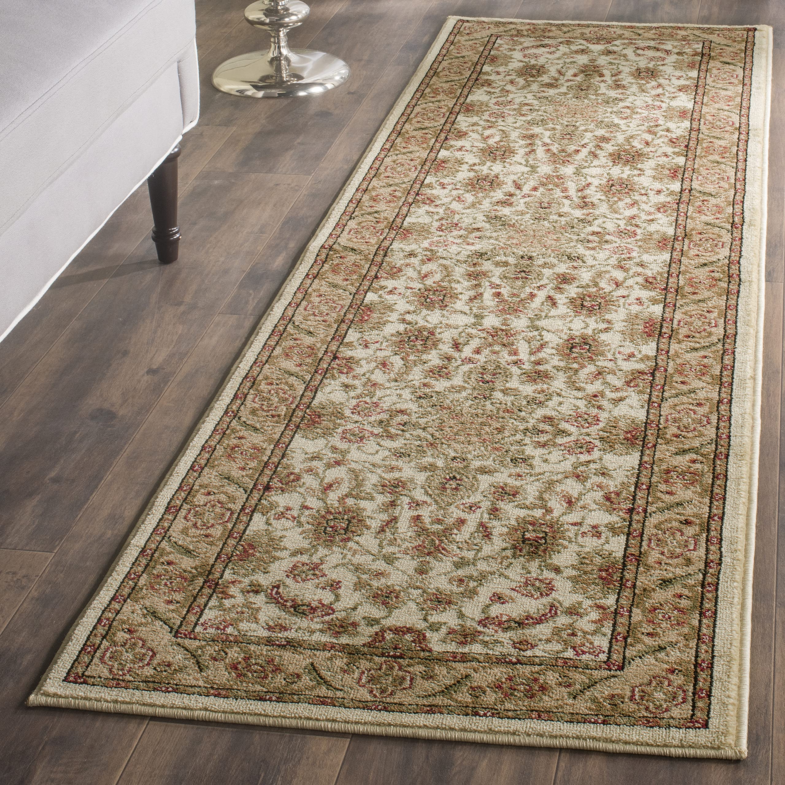 SAFAVIEH Lyndhurst Collection Runner Rug - 2'3" x 14', Ivory & Tan, Traditional Oriental Design, Non-Shedding & Easy Care, Ideal for High Traffic