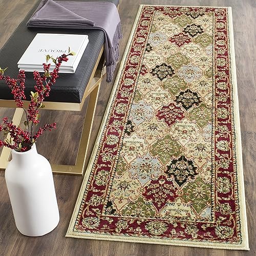 Miniatura 4 de SAFAVIEH Lyndhurst Collection - Alfombra de área de 5.3 x 7.6 pies, color gris y multicolor, diseño tradicional oriental, no desprende pelusa y de