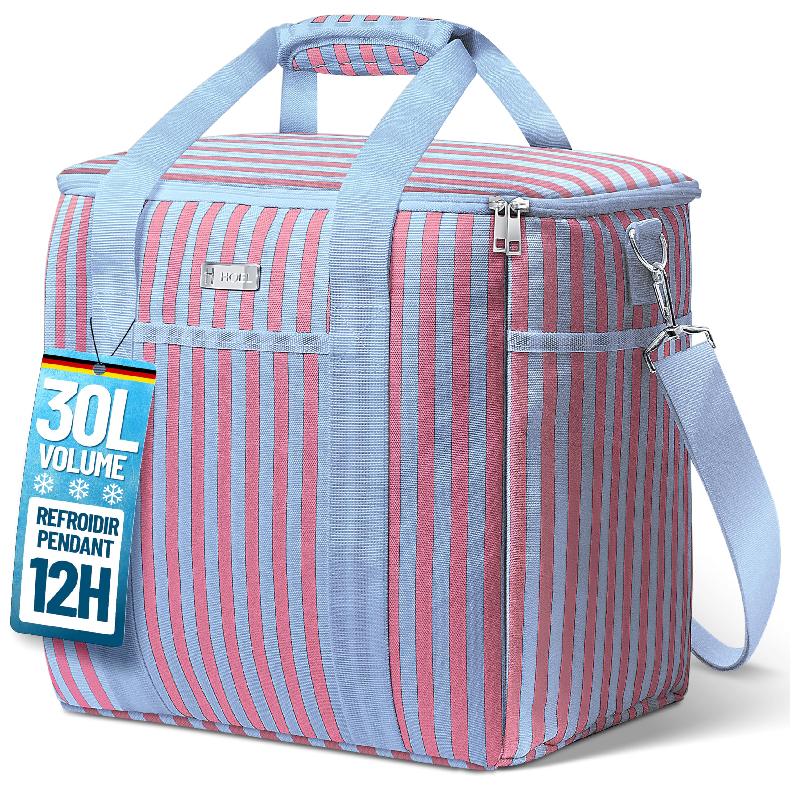 HOEL Sac isotherme pour aliments et boissons - Sac isotherme - Sac à déjeuner étanche et étanche - Sac isotherme pour voiture et shopping - Sac de pique-nique