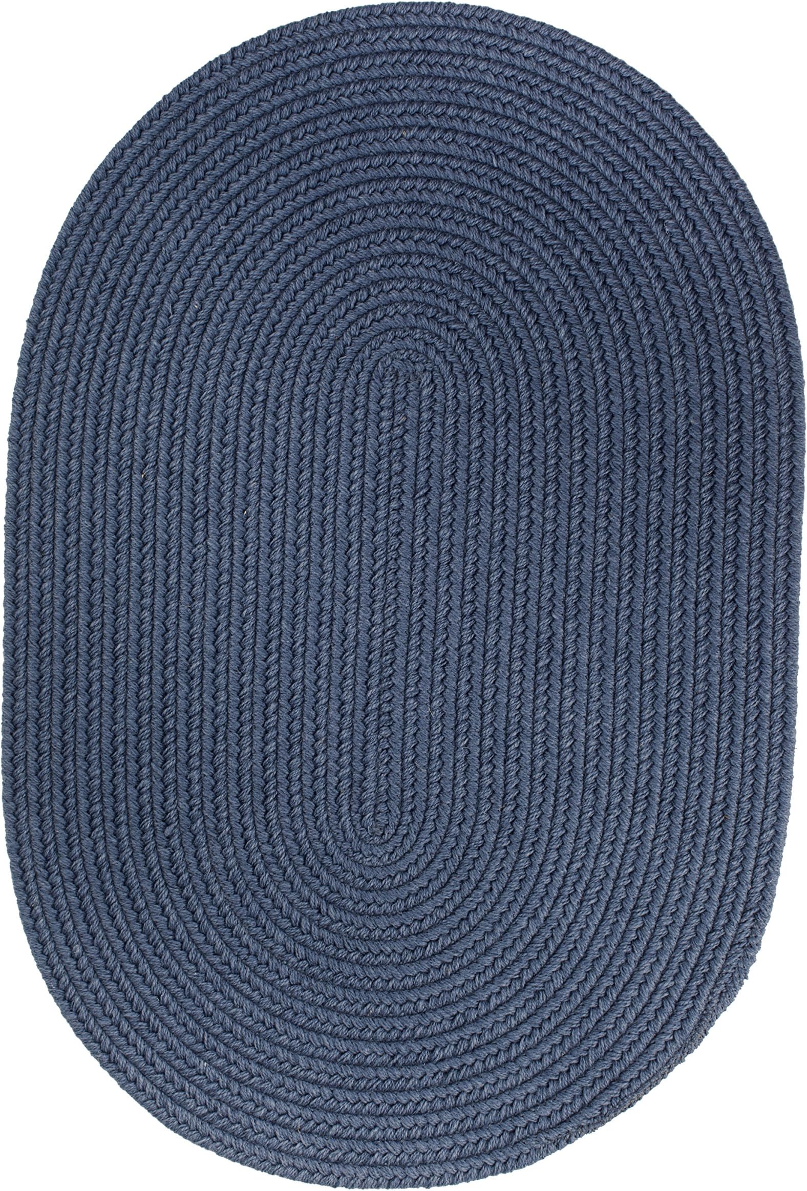 Solid Wool Rug, 2 by 6-feet, Sailor Blue