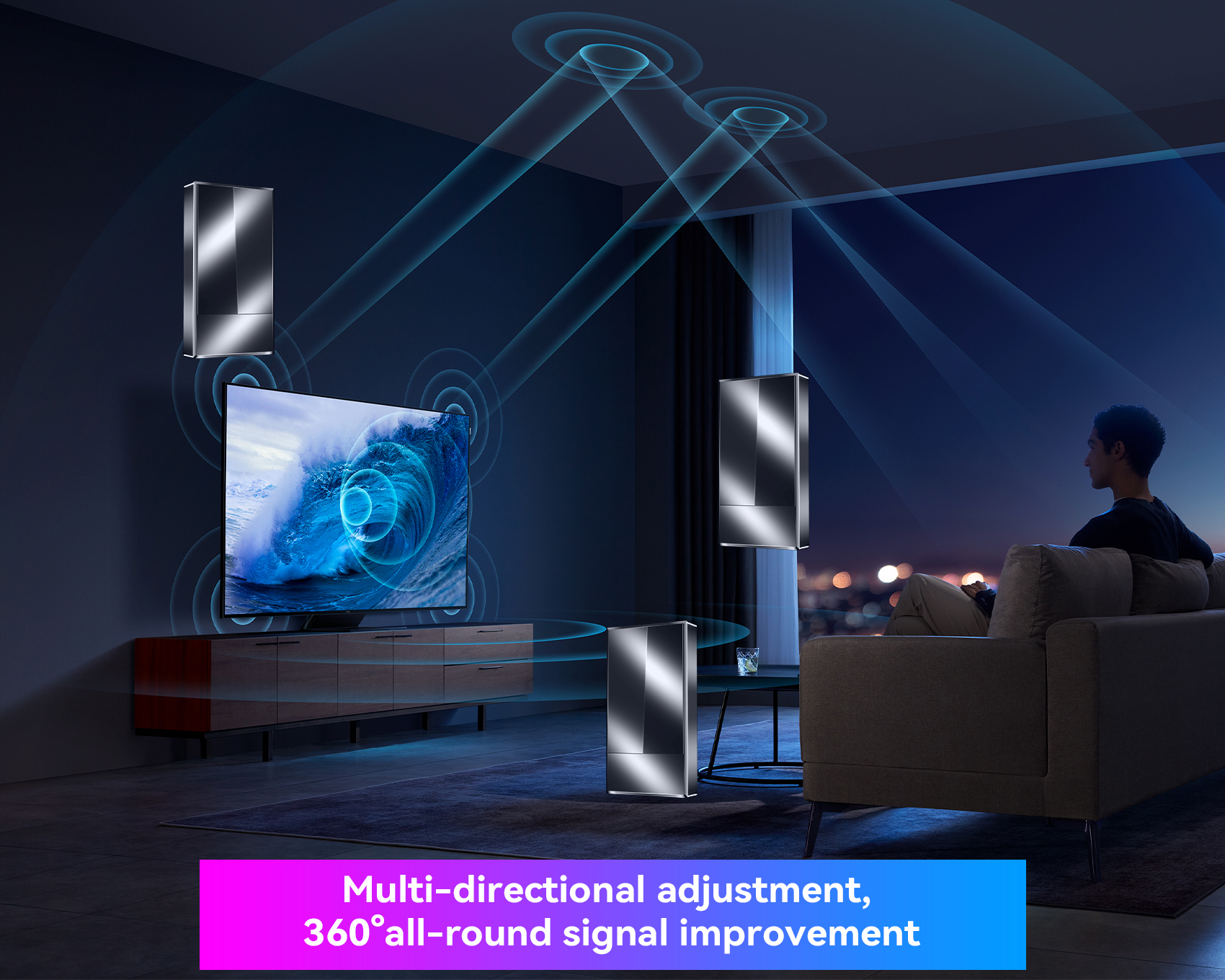 2025 Strongest TV Antenna Indoor/Outdoor – 3200+ Mile Range, Supports 8K 4K 1080p, 50ft Cable, Amplifier