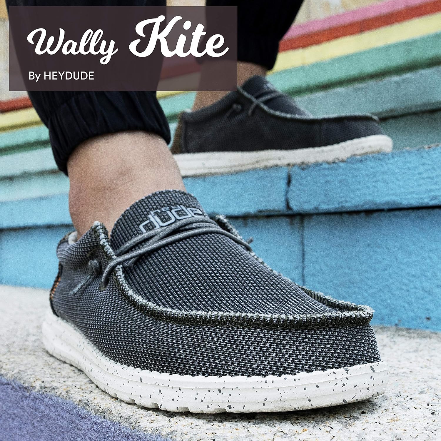 Hey Dude Mens Wally Kite Shoes 9 Kite Musk