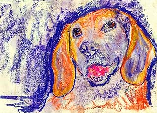 Abstract Modern Beagle Dog Wall Art Print, Colorful Beagle Decor, Beagle Owner Gift, Beagle Dog Art, Dog Wall Art Print, Colorful Beagle Dog Pastel Painting Decor