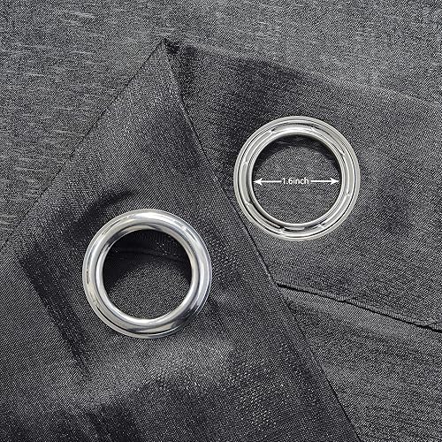 Miniatura 6 de RainCity - Cortinas de lino sintético, 2 paneles de 45 pulgadas de largo x 52 de ancho, con ojales, ideal para la sala o habitaciones infantiles,