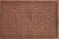 Vista 1 de Calloway Mills 103183660 Poly Hello - Tapete para interiores y exteriores, 3 pies x 5 pies, color marrón