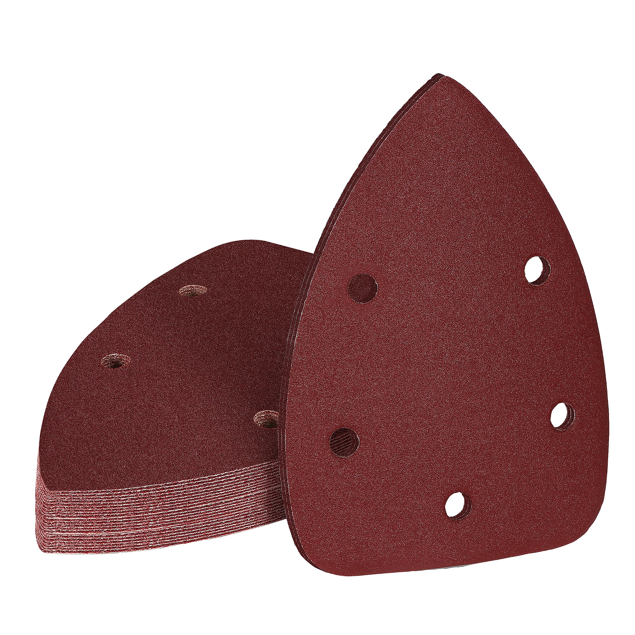150 Grit Mouse Sander Sandpaper, Jamiikury 5 Hole Detail Sander Sandpaper Palm Sander Paper Mouse Sanding Pads Hook and Loop Sanding Sheets - Pack of