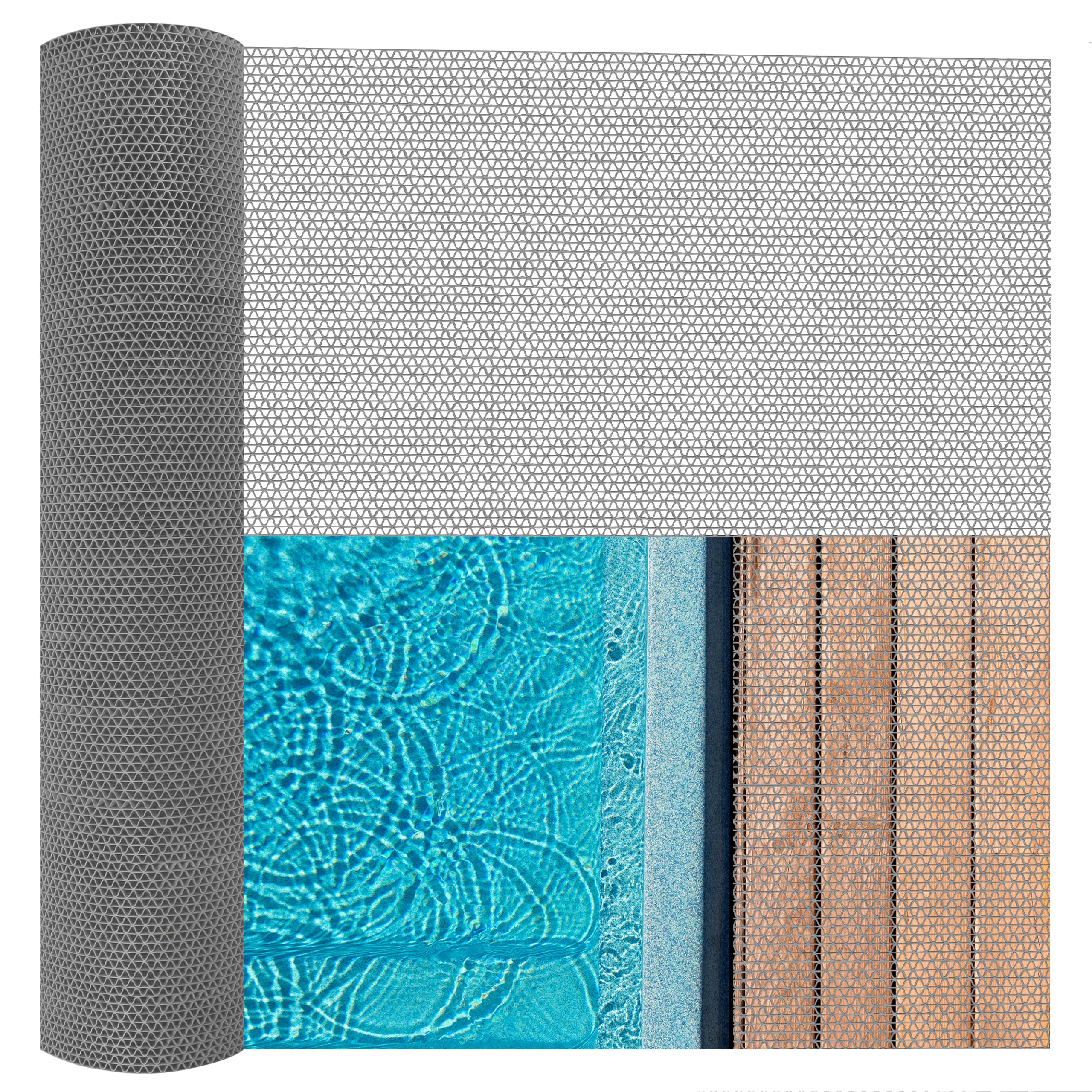 2.9'x16.4' Non Slip Drainage Pool Mat 0.23'' Thick Pool Floor Mat