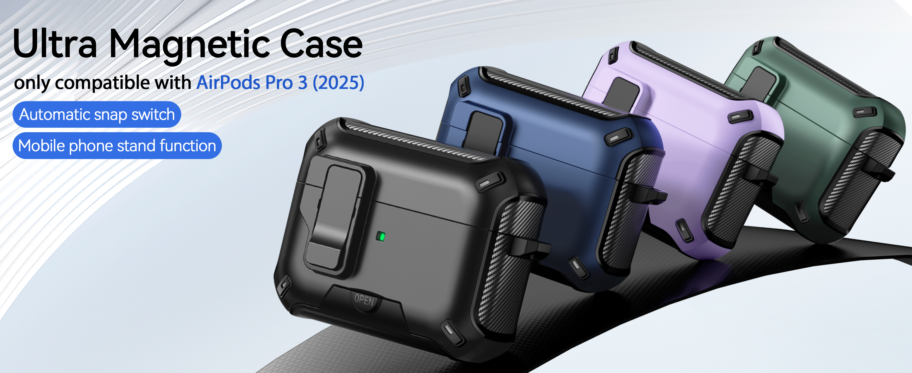 Amazon.com: JOREMX for AirPods Pro 3 Case (2025) with Phone Stand