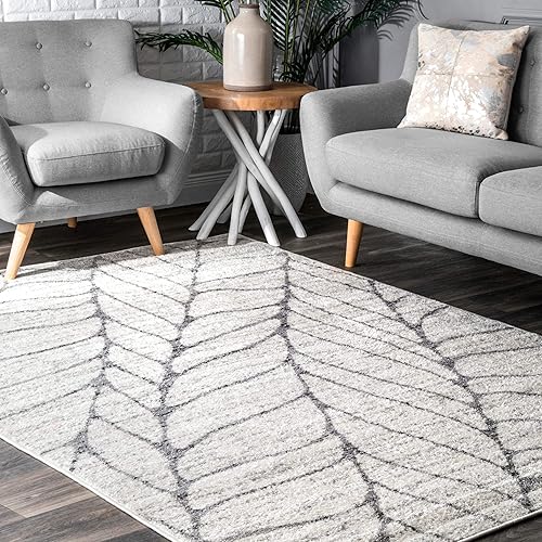 Contemporary Abstract Leaves Area Rugs  Alfombra