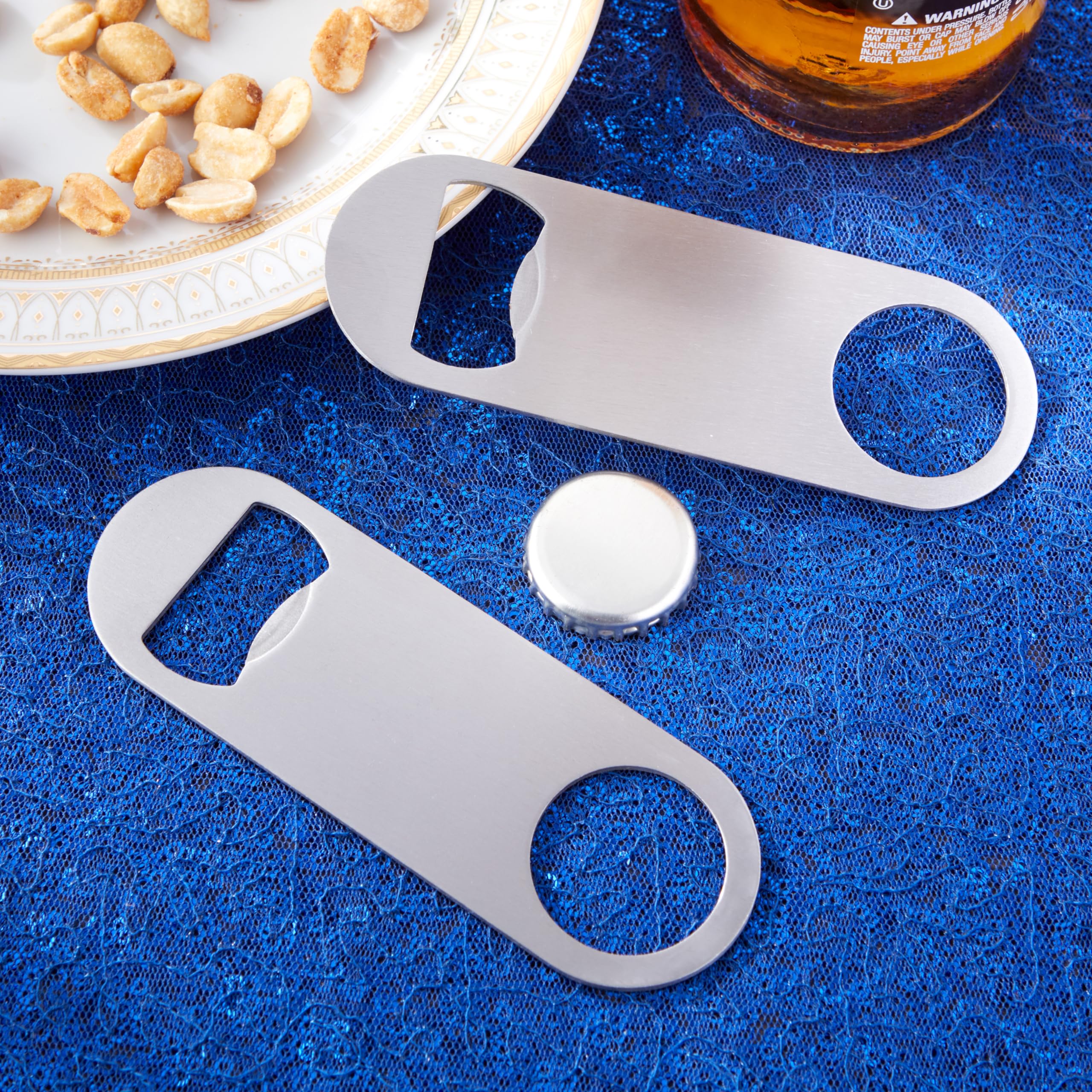 Amazon.co.jp: シルバー 楕円形 ビール栓抜き 24個セット DIY