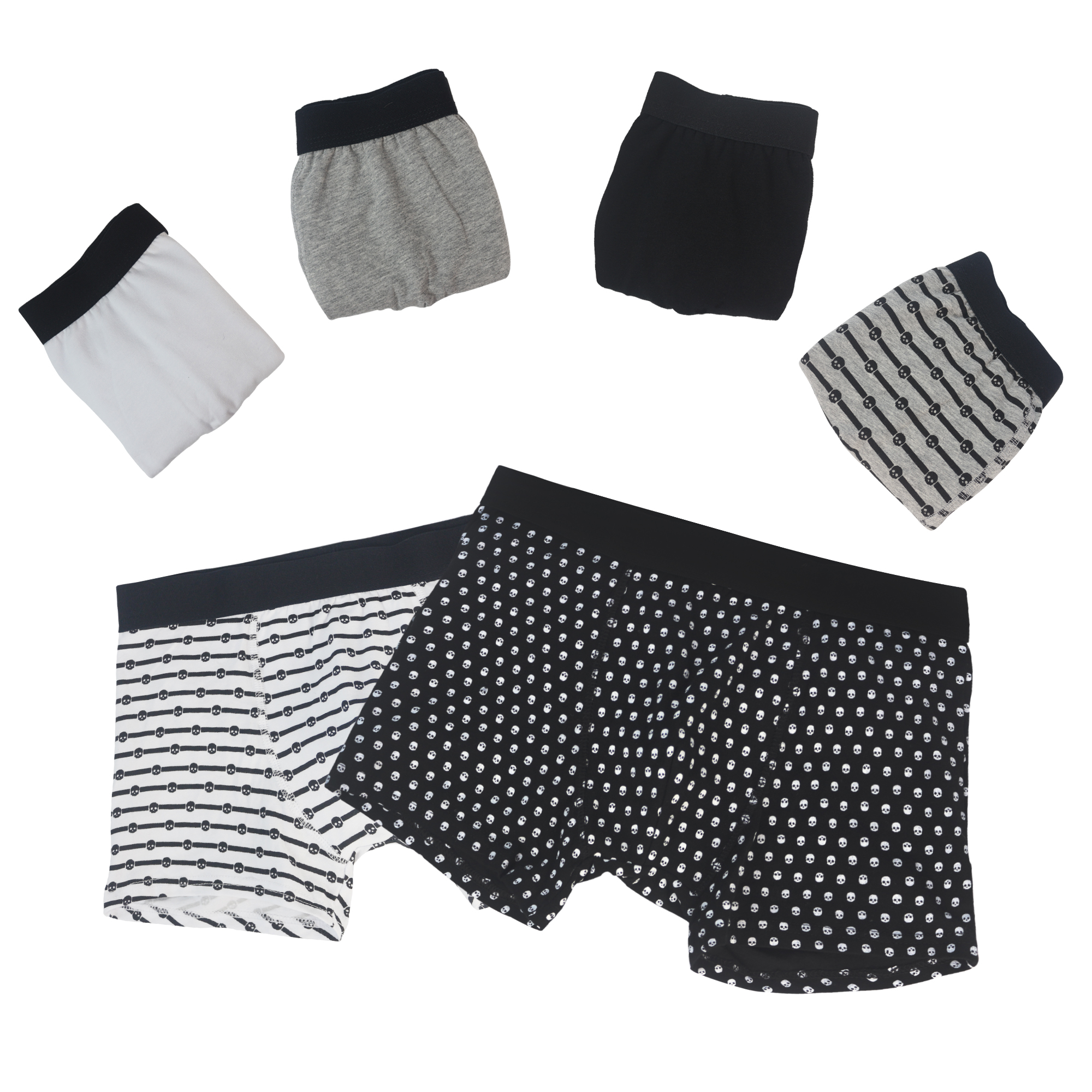 L&K-II Lot De 10 Boxers Garçon Coton - Motifs Amusants, Confortable Et Respirant, Multicolore