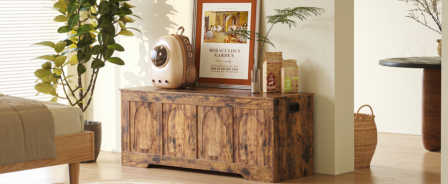 Amazon.com: DINZI LVJ Storage Chest, 47.2”Wooden Storage Box with