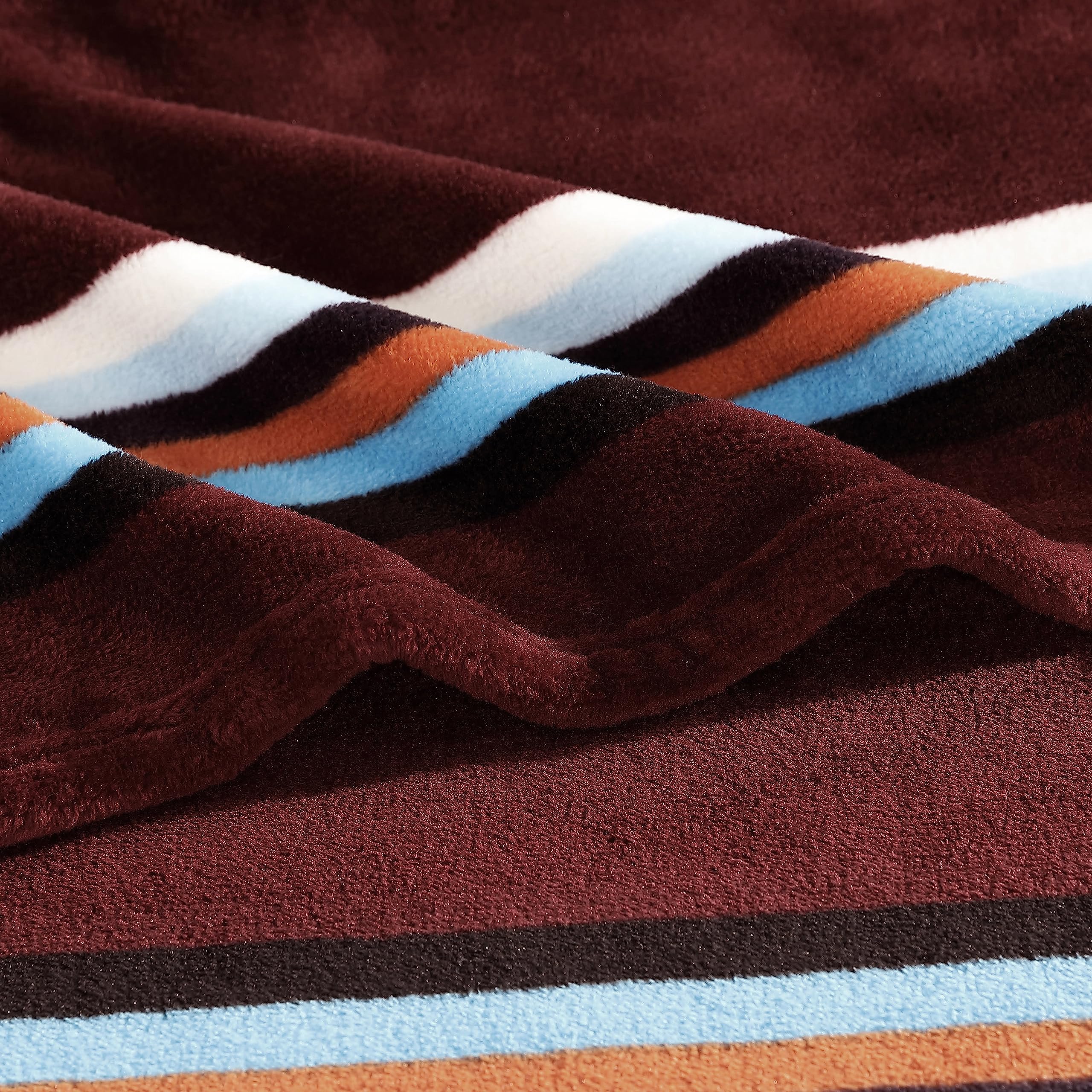 Coperta In Morbido Pile Wrangler Ispirata A Yellowstone - 127 X 178 Cm, Colore Blu Nolan, Decorazione Western Per Divano E Letto