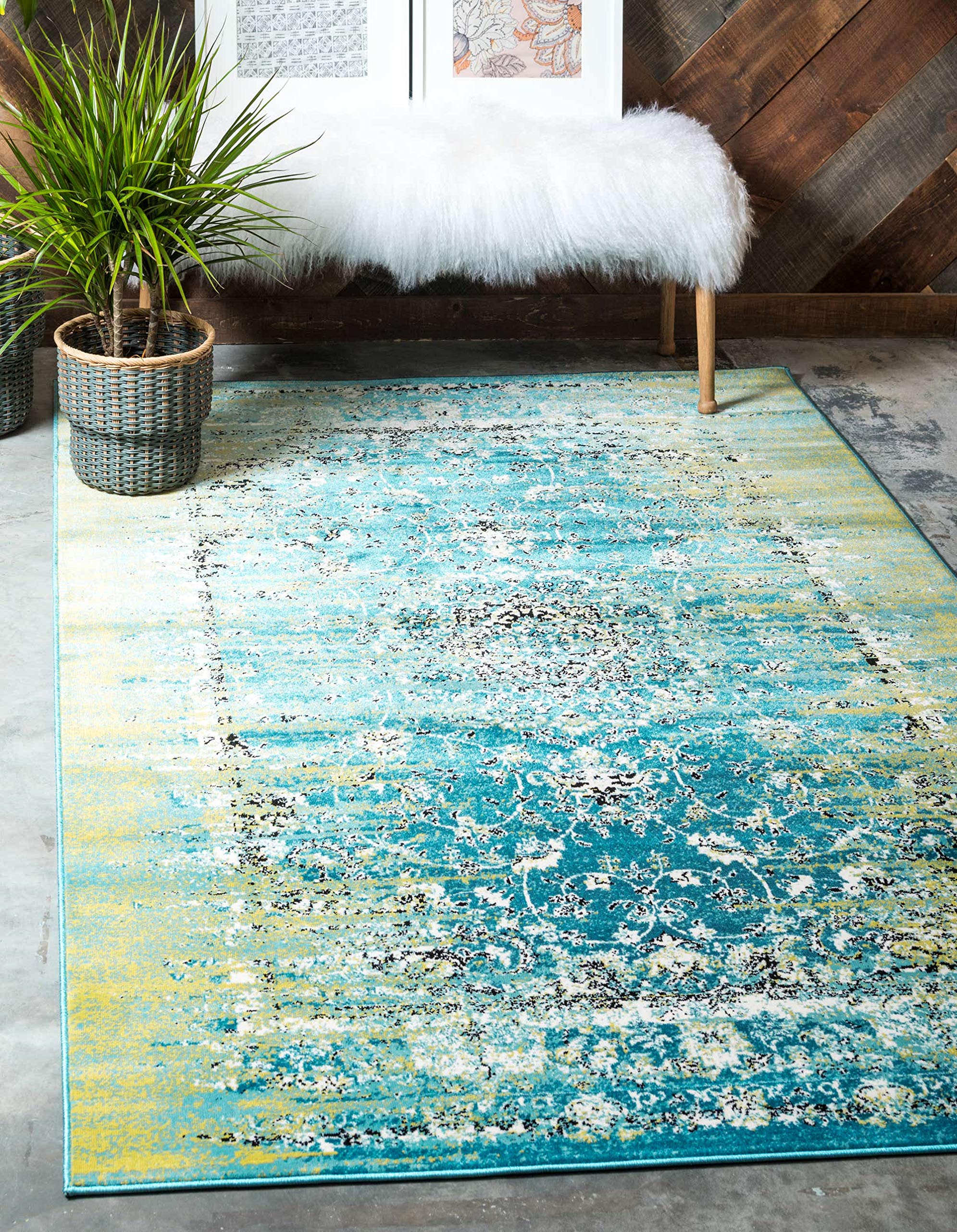 Amazon.com: Unique Loom Imperial Collection Distressed, Bright