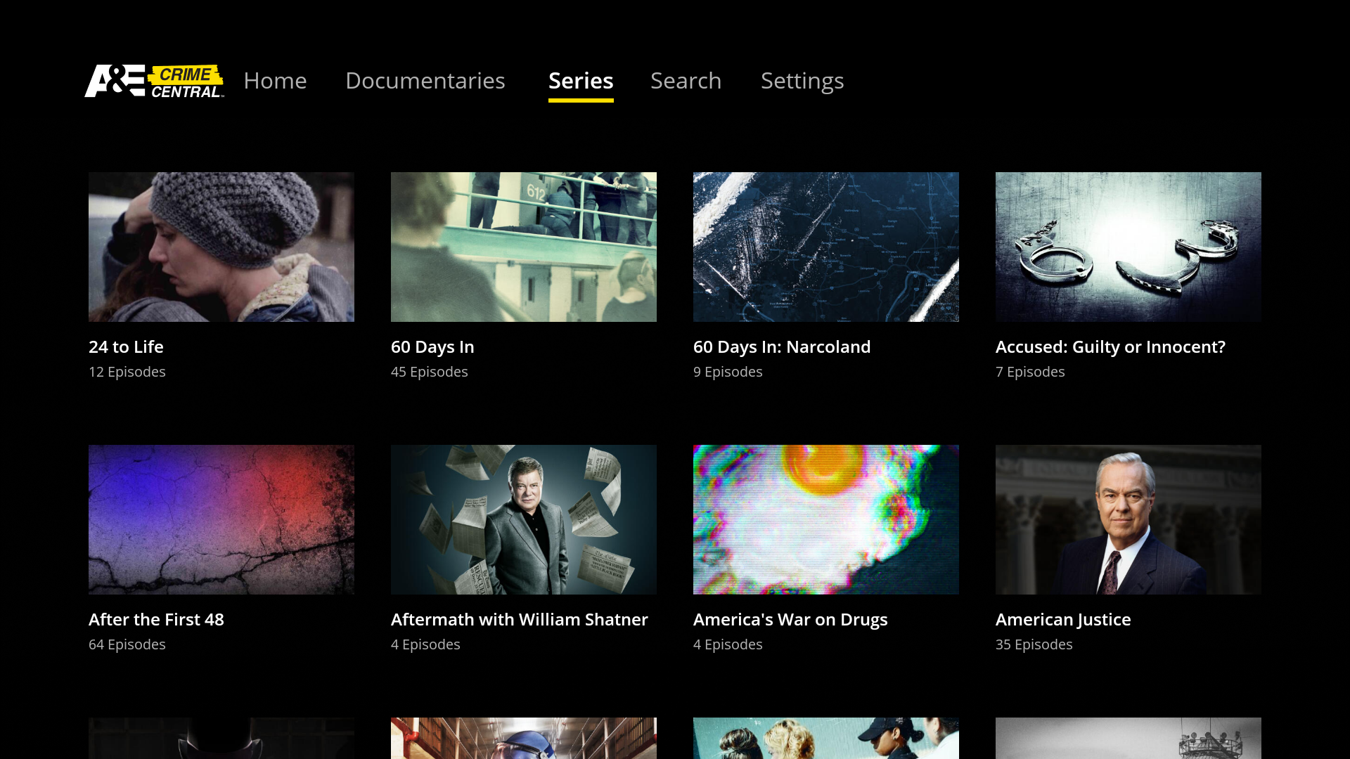 A&E Crime Central App on Amazon Appstore