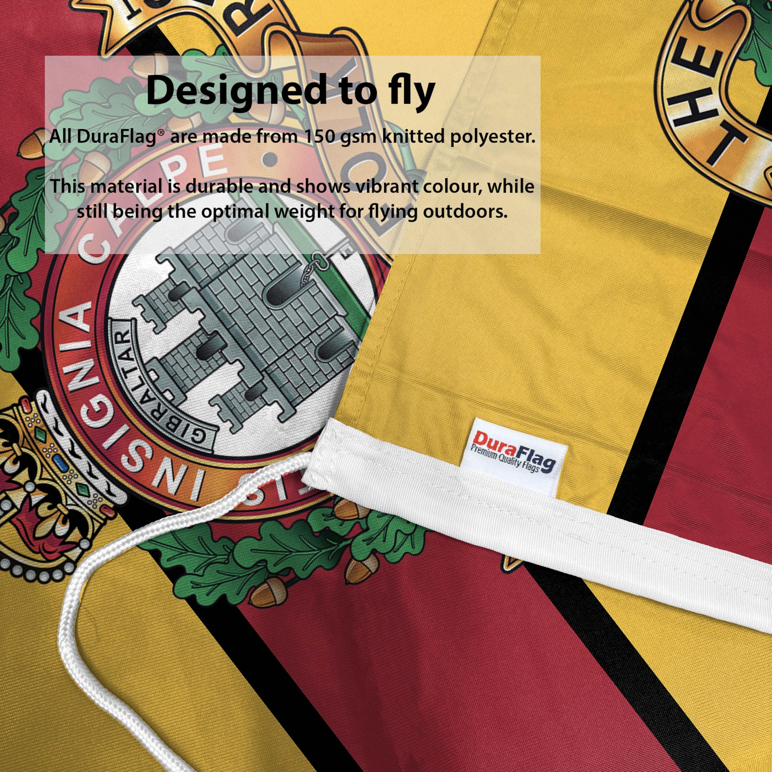 Suffolk Regiment Small DuraFlag Rope and Toggled 3ft x 2ft Premium Quality Flag 90cm x 60cm, 3ft x 2ft (90cm x 60cm) - Image 3