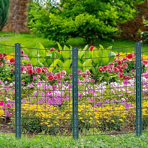Miniatura 6 de (4 tamaños 4-5-6-7 pies) LADECH Poste de valla de metal resistente de 4 pies con 20 bridas de cremallera, postes de jardín en U para esgrima (4