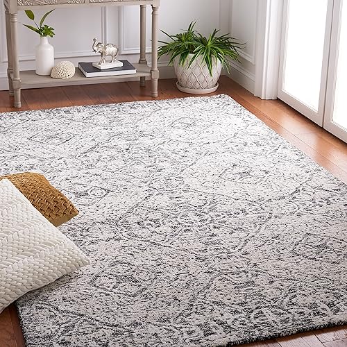 Miniatura 6 de SAFAVIEH Precious Collection - Alfombra decorativa de 3 x 5 pies, rosa y marfil, hecha a mano de lana y seda de bambú, ideal para zonas de alto