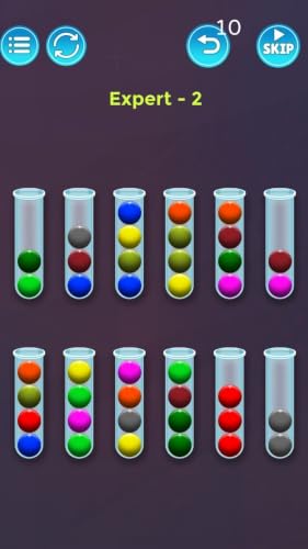 Bubble sort brain puzzle 3D – Water Color Sorting Games – vue 5