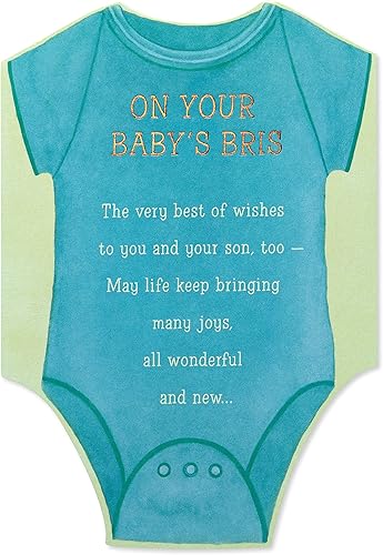 Miniatura 4 de American Greetings Nueva tarjeta de bebé niño para bebé Bris (Happiness Will Grow)