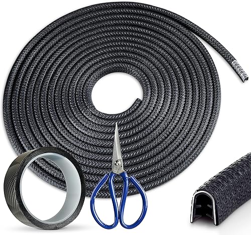 Protector de borde para puerta de automóvil, color negro, 33 pies (32.8 ft), protectores de borde de puerta de automóvil, ajuste universal UVC,