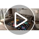 Outer Space Rug for Boys - 2'×3' Galaxy Carpet for Boys Room Cute Cartoon Universe Planet Area Rug Satellite Rockets Kids Baby Polyester Crystal Floor Mat Kids Play Carpet for Children Bedroom