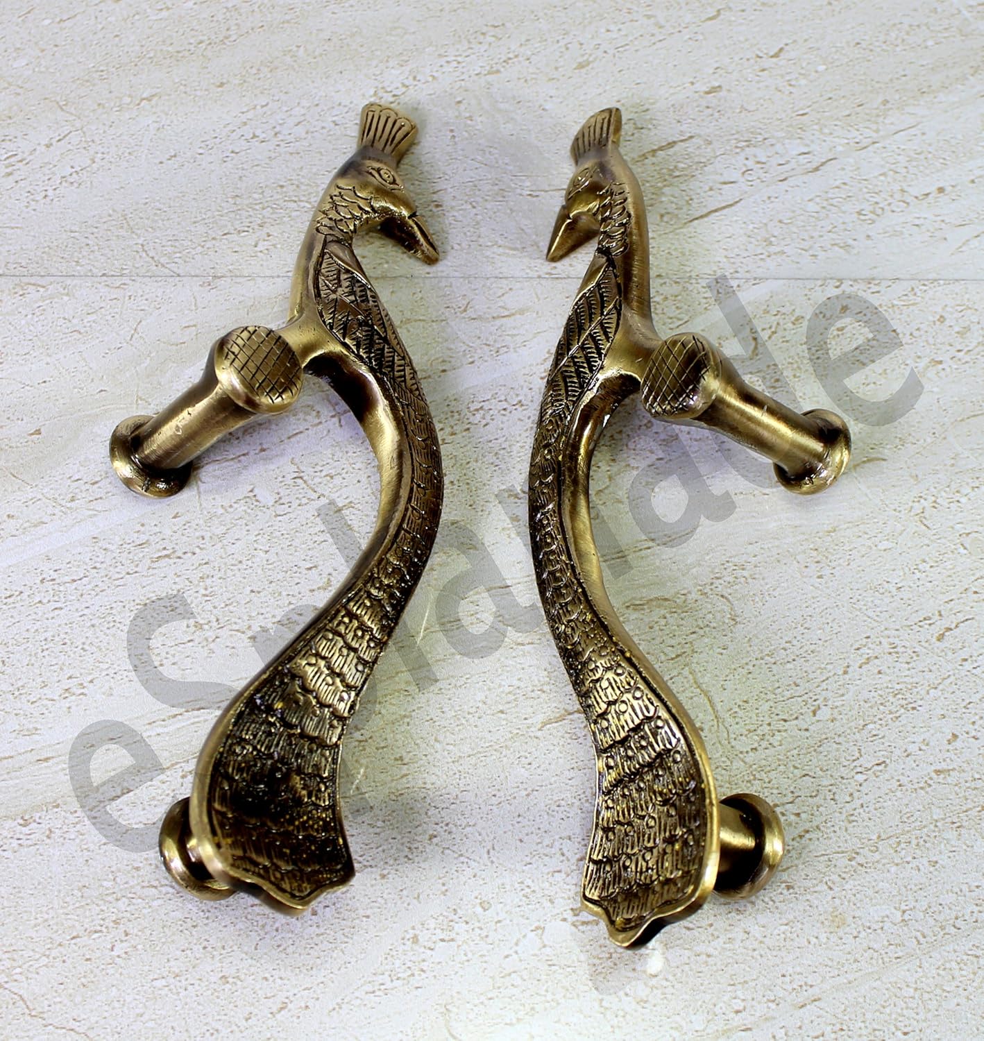 ESPLANADE - Designer Pair of Brass Door Handles (2 pcs) | Handle Sets | Door Pulls | Door Decor - 8 Inches