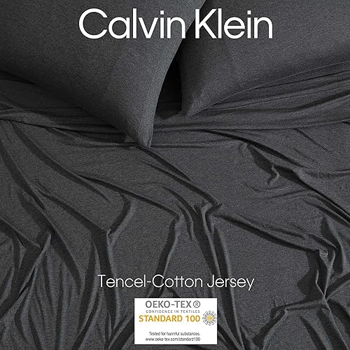 Miniatura 5 de Calvin Klein - Juego de sábanas tamaño King, ropa de cama de mezcla de algodón naturalmente suave - Sábanas con fundas de almohada a juego y sábana