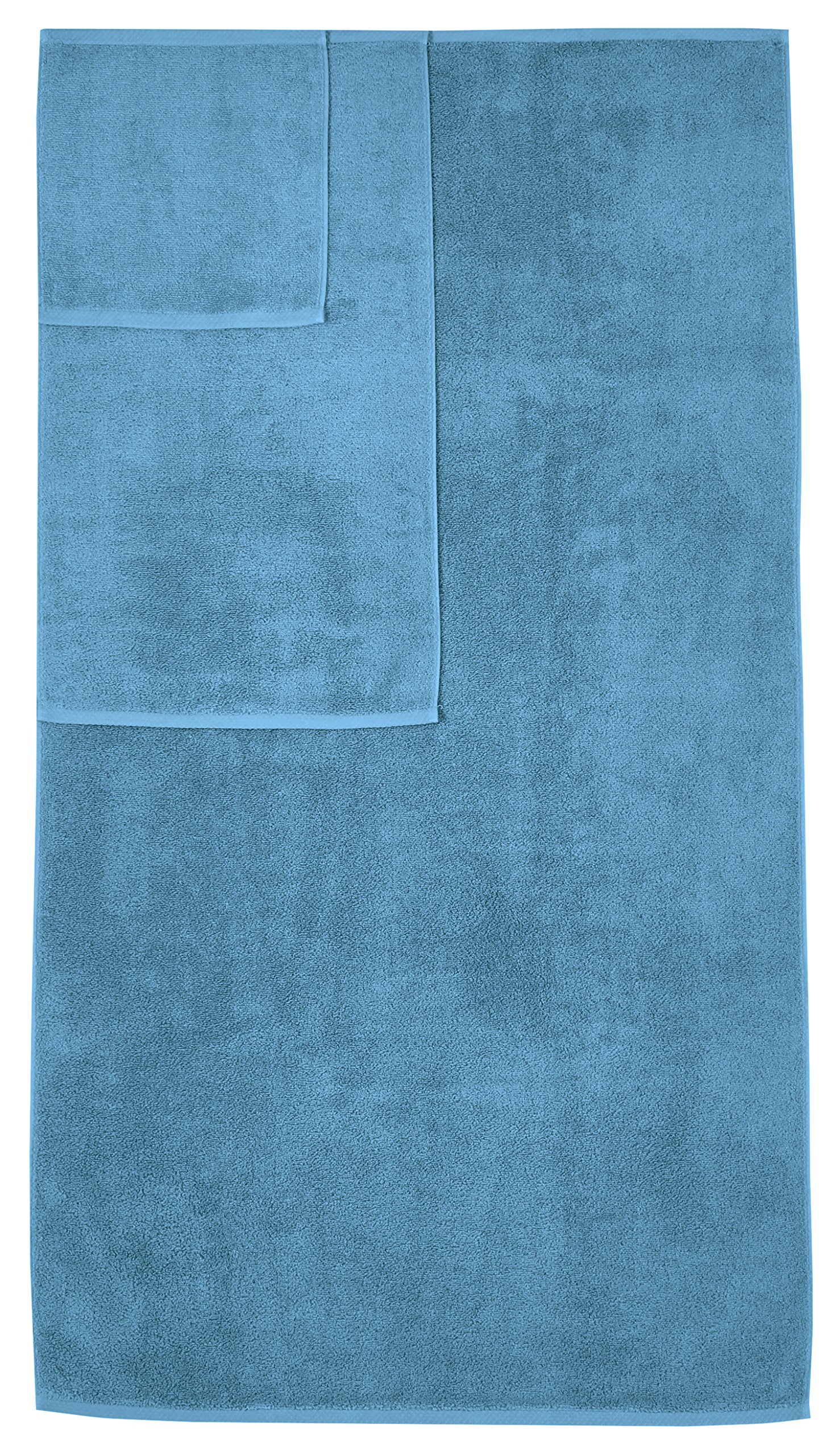 AmazonBasics 100% Cotton Quick-Drying 3-Piece Towel Set - 400 GSM - Lake Blue 3