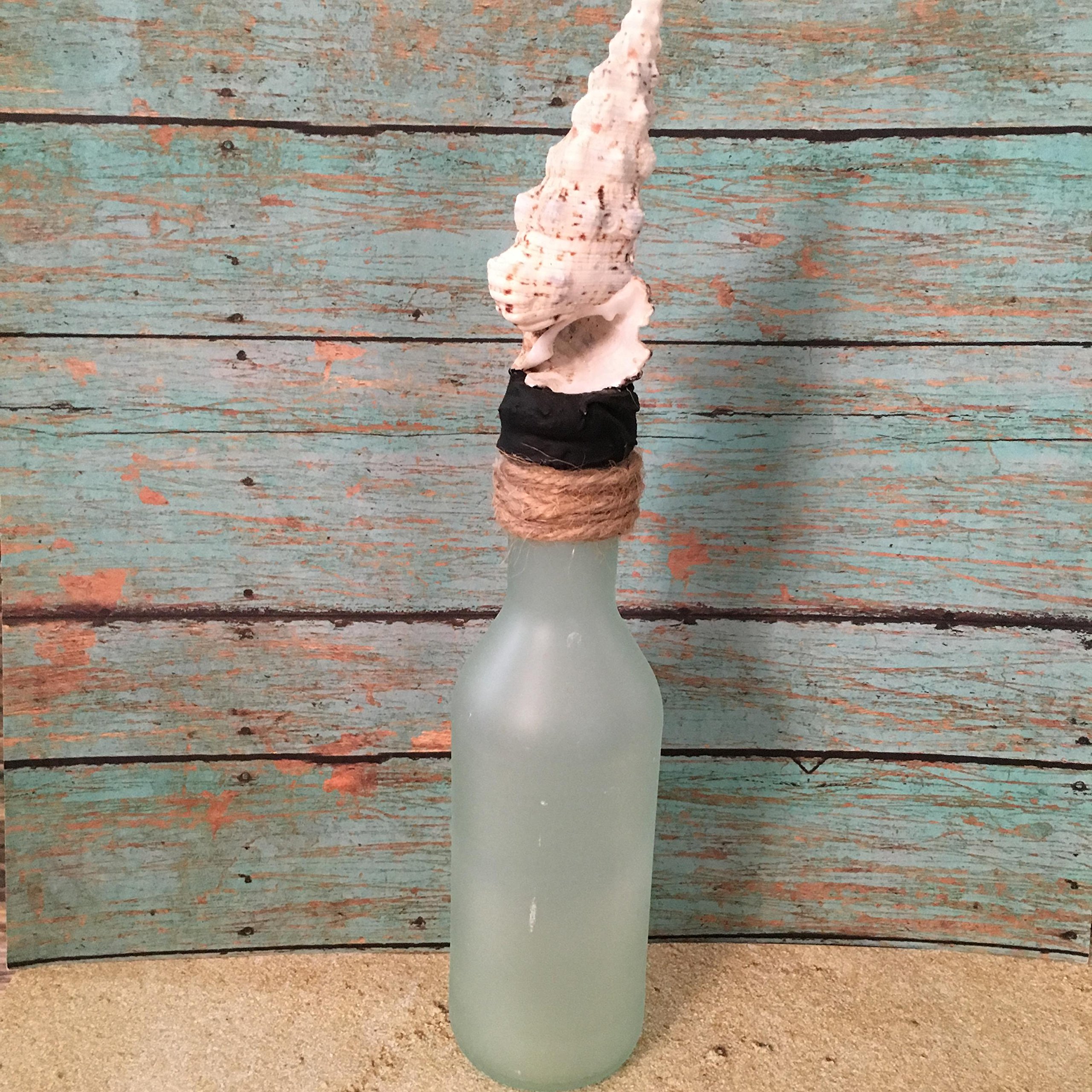 Unique Tropical Seashell Bottle Decoration