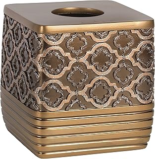 Popular Bath Tissue Box, Spindle Collection, Gold