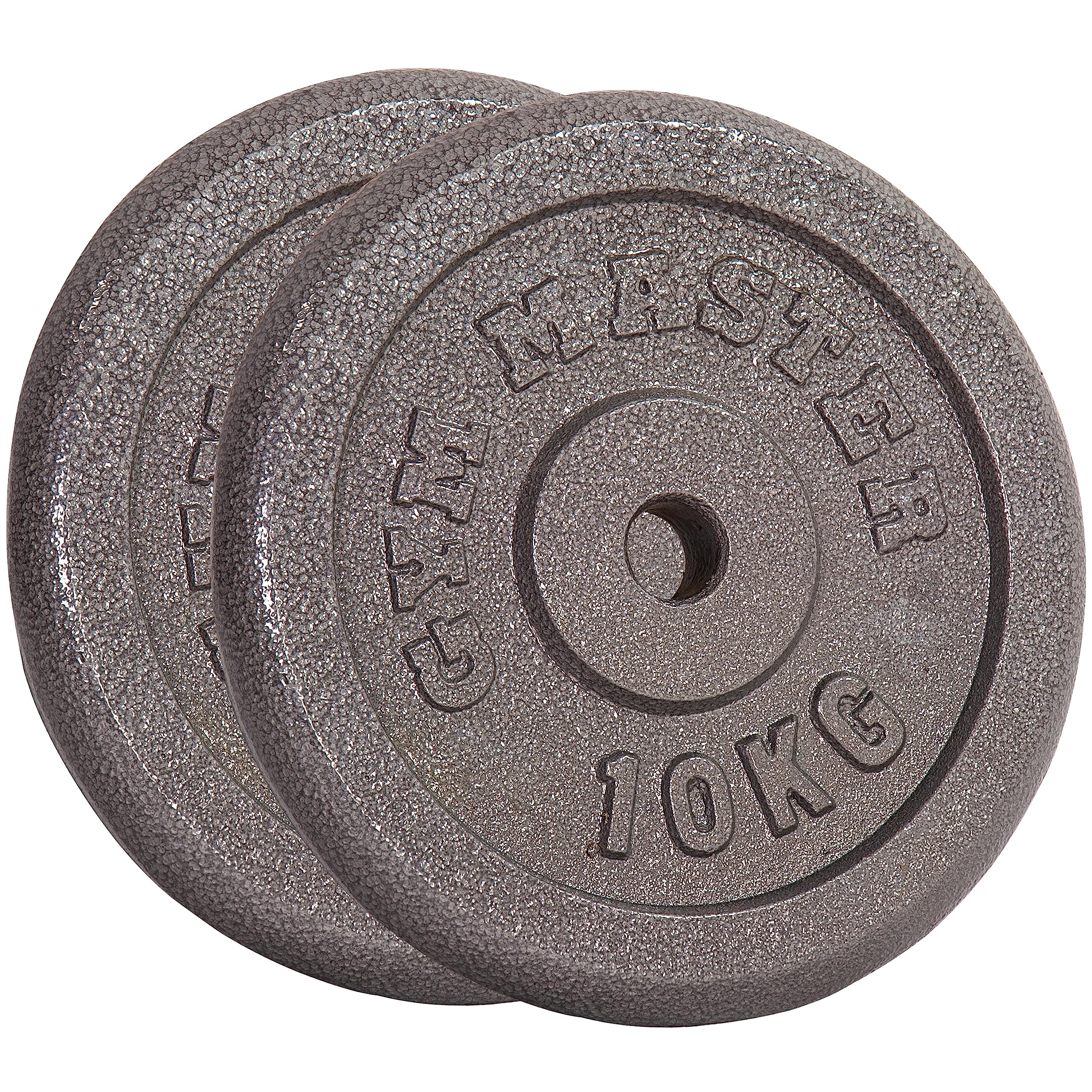 GYM MASTER Pair of Standard 1" Weight Plates in Cast Iron - 10kg