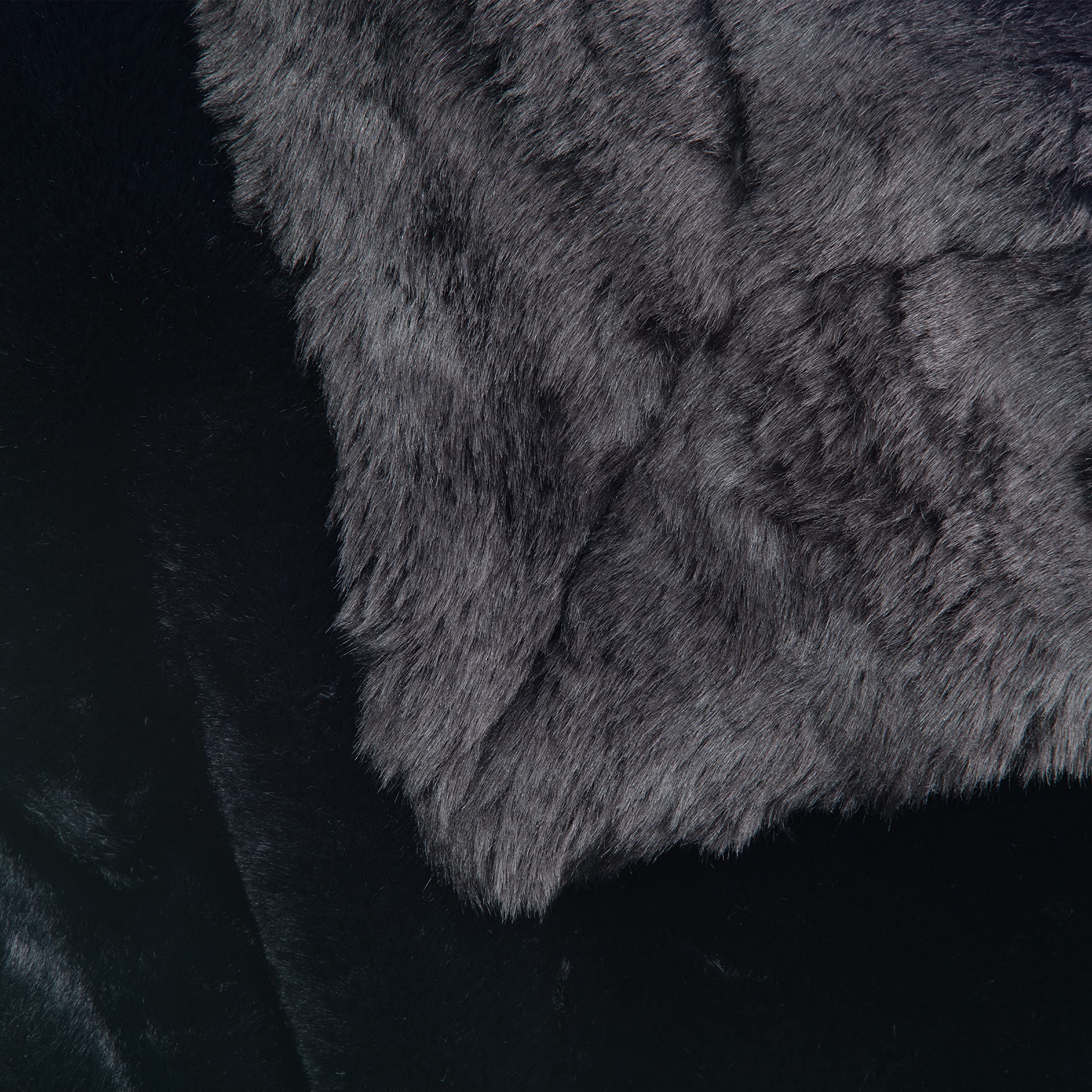 Husband Pillow - Throw Blanket, Exquisite Faux Fur - Double Sided Weighted Blanket 5.7 lbs for Couch, Chaise, Sofas & Chairs. Thick, Heavy Silk Soft Furs (2-Tone Rare Black Baby Panther, 50