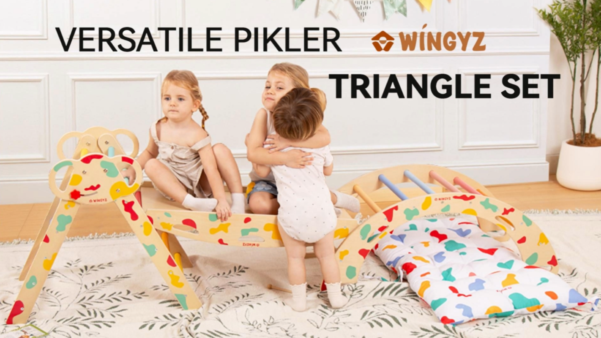 Amazon.com: WINGYZ Pikler Triangle Set, Montessori Foldable 8-in-1