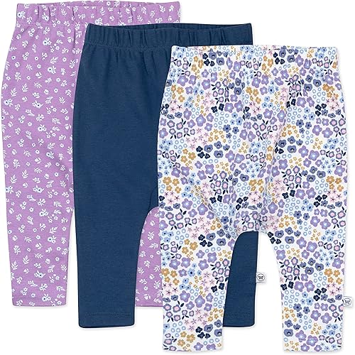 HonestBaby Pantalones tipo harén unisex para bebé, ajuste espacioso, 100% algodón orgánico, para bebés, niños y niñas