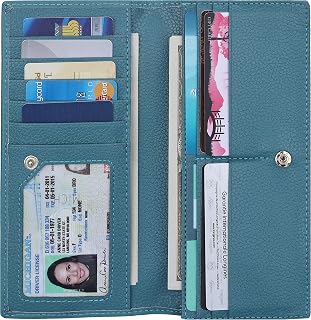 Lavemi RFID Blocking Ultra Slim Real Leather Credit Card Holder Clutch Wallets f - Compare price