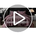 WARMDERN Velvet Quilt Queen Size, Luxury Geometric Stitch Quilt Set, Lightweight Diamond Patterned Bedspread and Coverlet, Soft Comforter for All Seasons, Purple, 90" x 96"