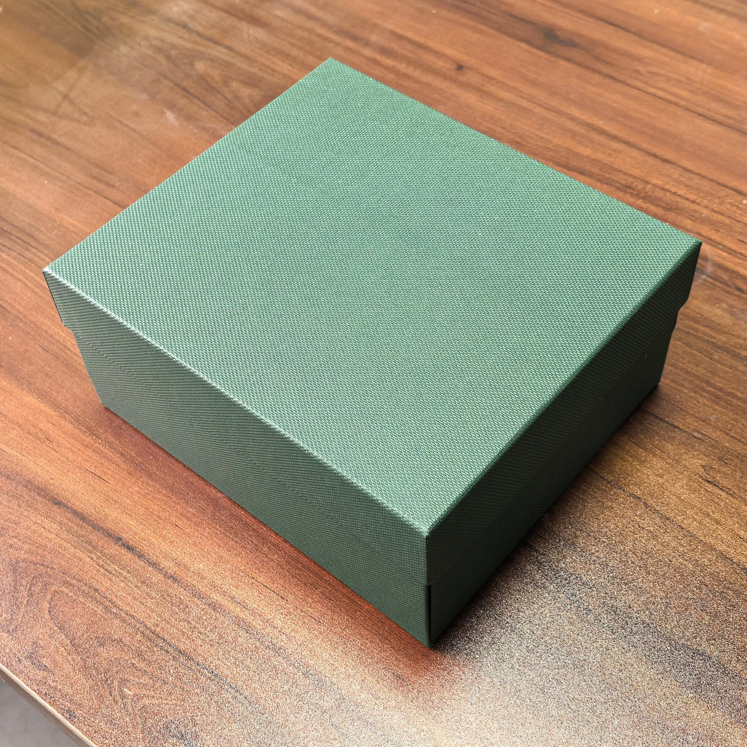 Caja de Reloj Ranura Individual Estuche de Madera de Cuero PU Verde con Caja Exterior Y Bolsa para Rolex Oyster Perpetual