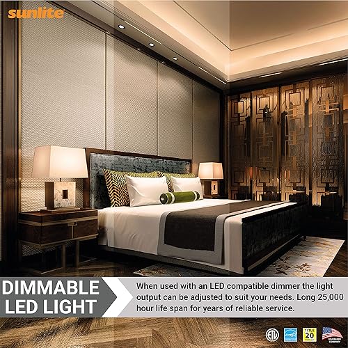 Miniatura 5 de Sunlite Foco reflector LED PAR16 41800, 6 vatios (50 W  ), 500 lúmenes, base E26 media, regulable, reflector, 90 CRI, Energy Star, listado ETL,