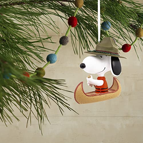 Hallmark Peanuts Snoopy in Canoe Christmas Ornament