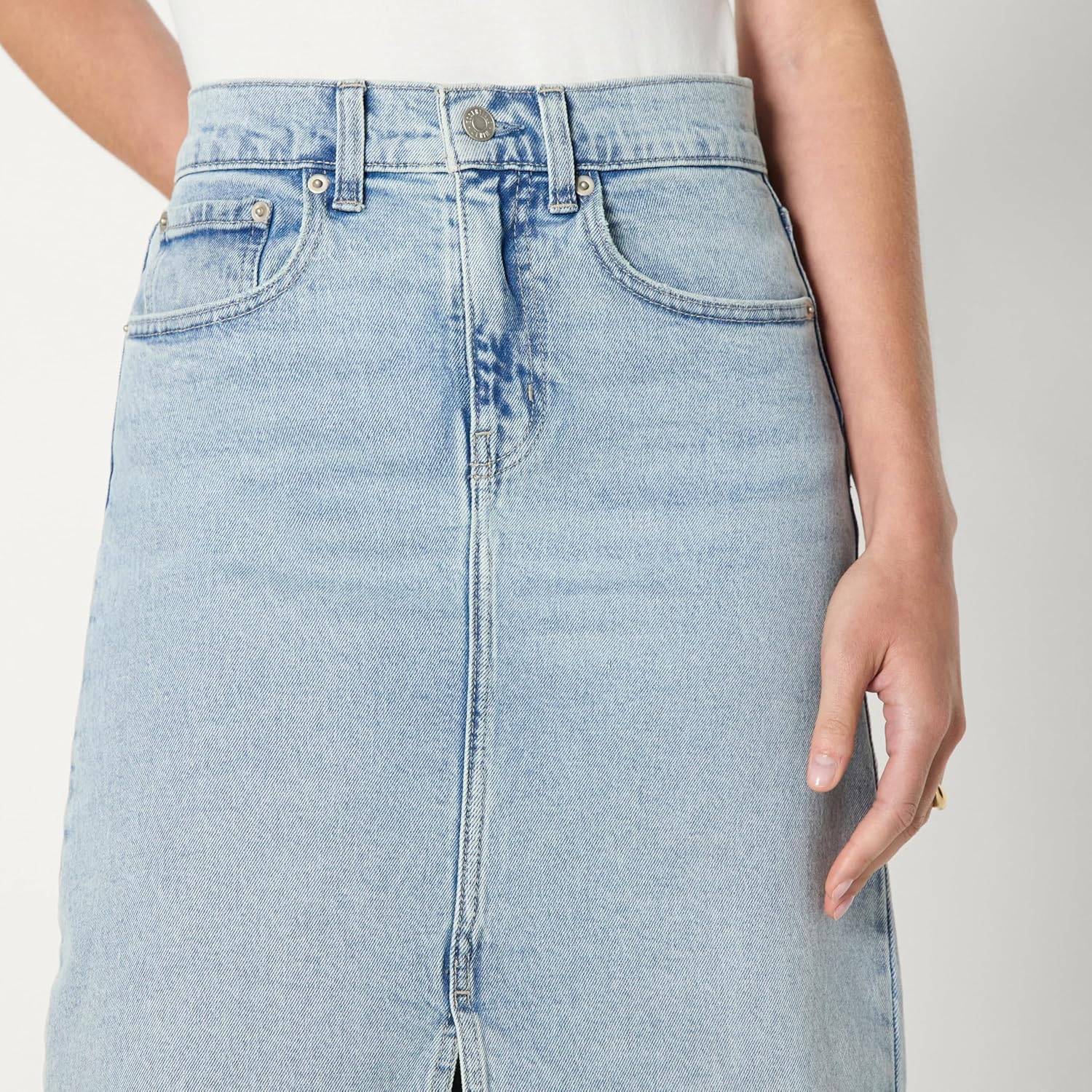 Amazon Essentials Women's Regular-Fit High-Rise Long Jean Skirt - Image 5