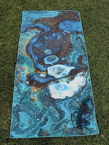 Miniatura 4 de , Toallas de microfibra, 2 tamaños en 1 paquete, toalla de secado rápido, toalla de natación, toalla de playa de viaje, toalla de senderismo,