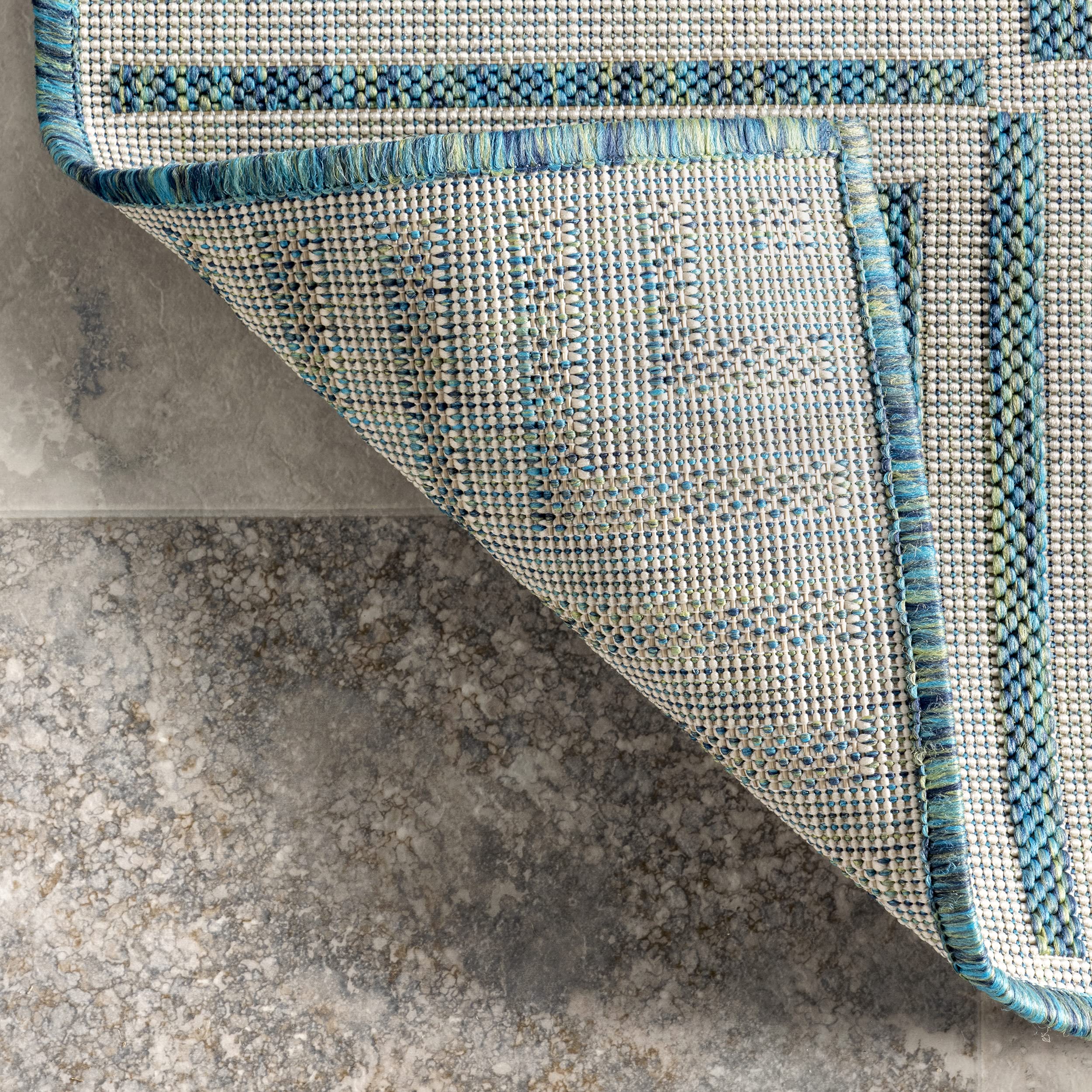 Snapklik.com : Asha Simple Border Indoor/Outdoor Area Rug - 5x8 Indoor ...
