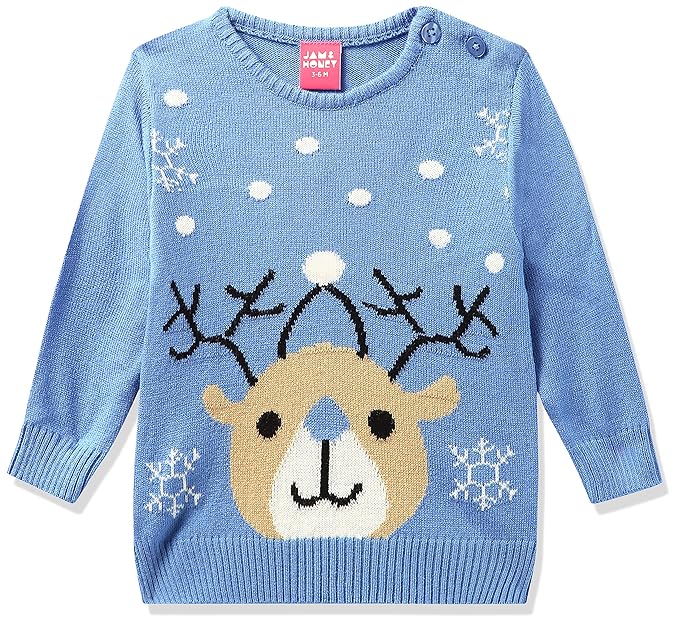 Amazon Brand - Jam & Honey Baby-Boys Casual Acrylic Sweater