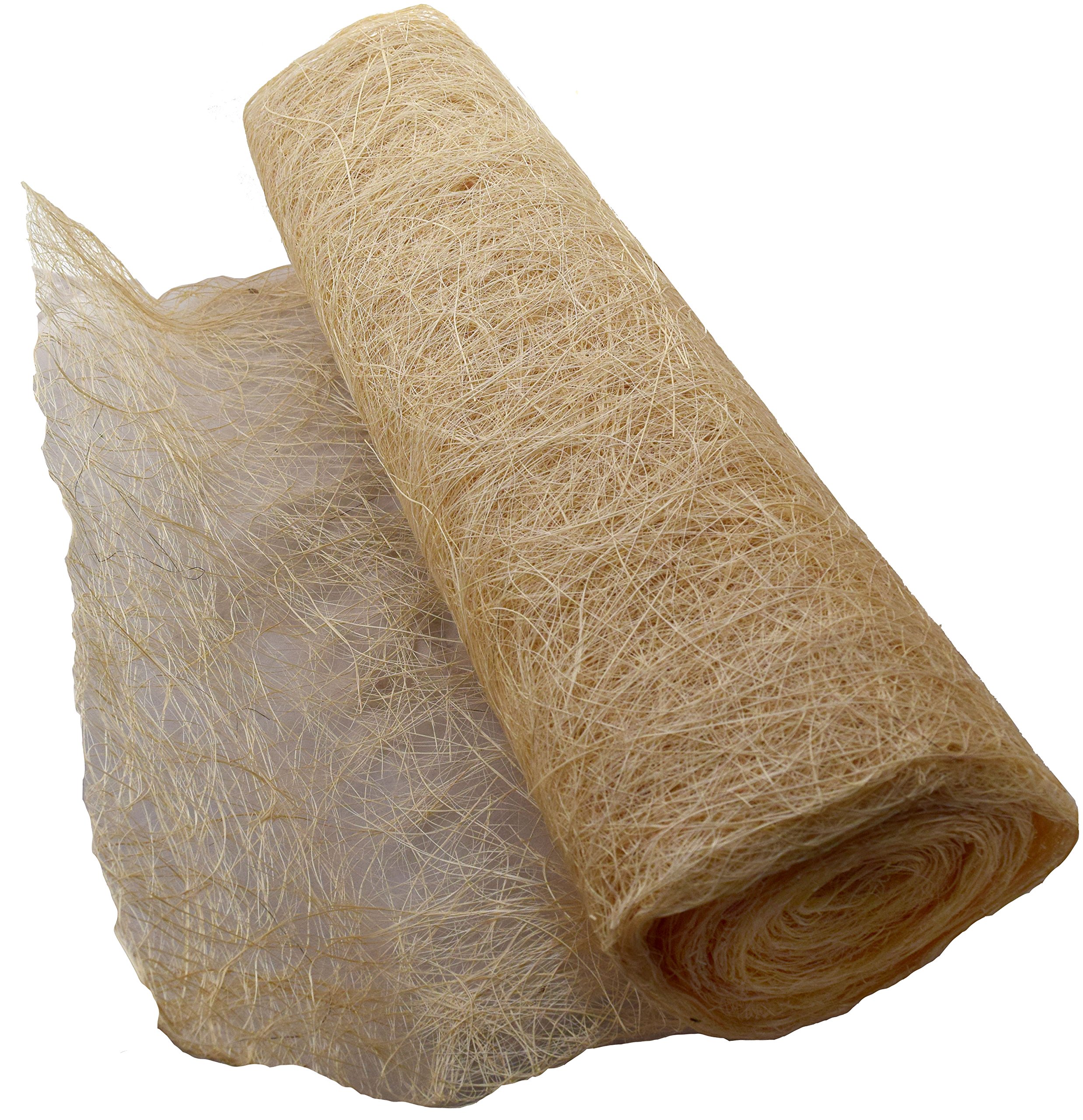 Fourwalls Abaca Scrunch Fabric Roll For Wedding Party Decoration Crafts Gift Packing Roll (914 cm x 52 cm, White)