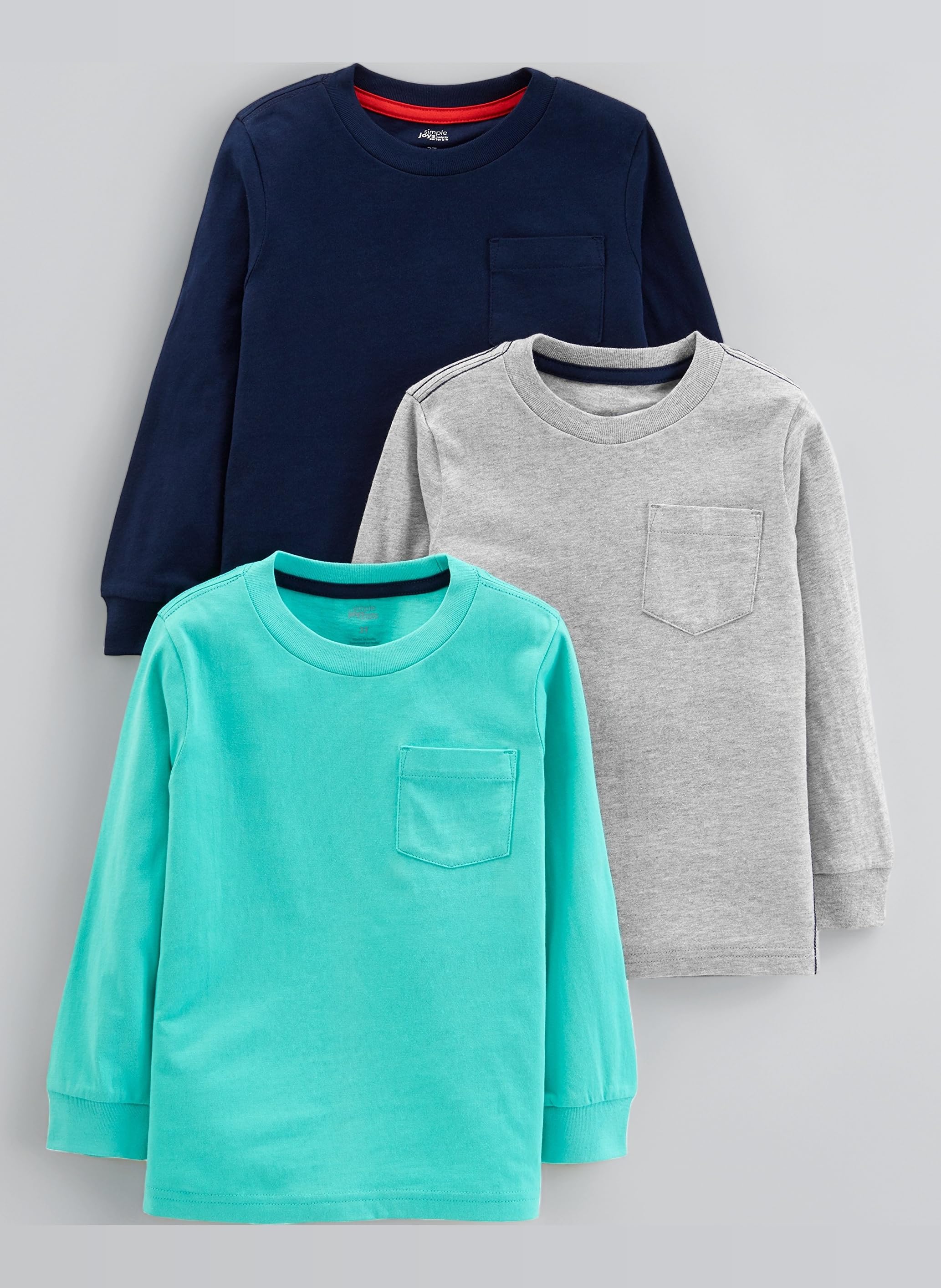 Simple Joys by Carter's Boy's Long-sleeve Shirts, Pack of 3