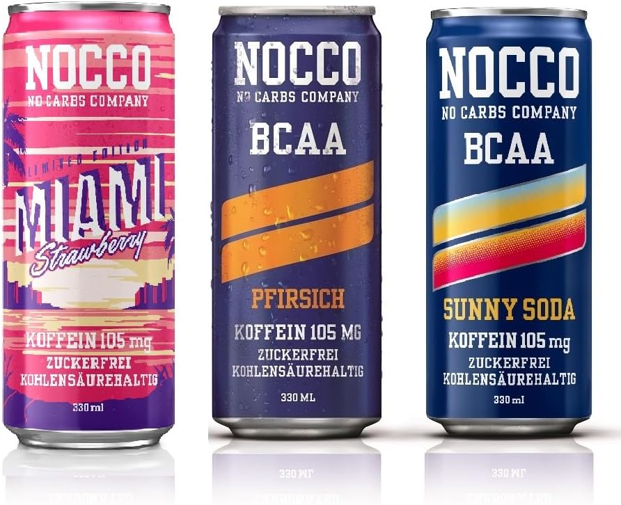 Nocco Bcaa Drink Variety Pack Incl. Deposit - No Carbs Company Fitness Drink (4)